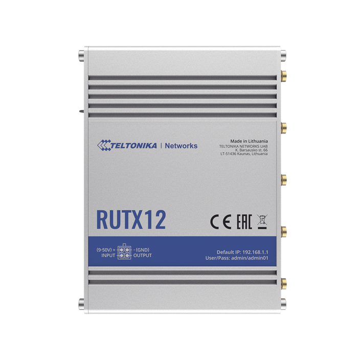 RUTX12 -- Teltonika -- al mejor precio $ 9226.50 -- Industrial,Networking,redes 2022,Redes y Audio-Video