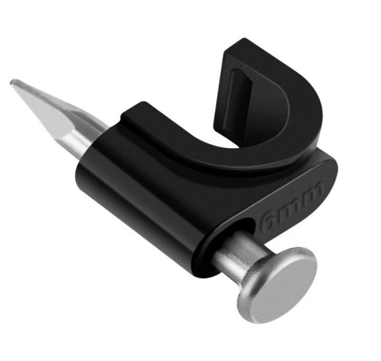 SAXXON EGRA955MMN- BOLSA DE 50 GRAPAS DE PARED/ COLOR NEGRO/ 5 MM/ CON CLAVO DE 3/4 PARA CONCRETO DE ALTA RESISTENCIA-Organización y fijación de cables-SAXXON-Bsai Seguridad & Controles