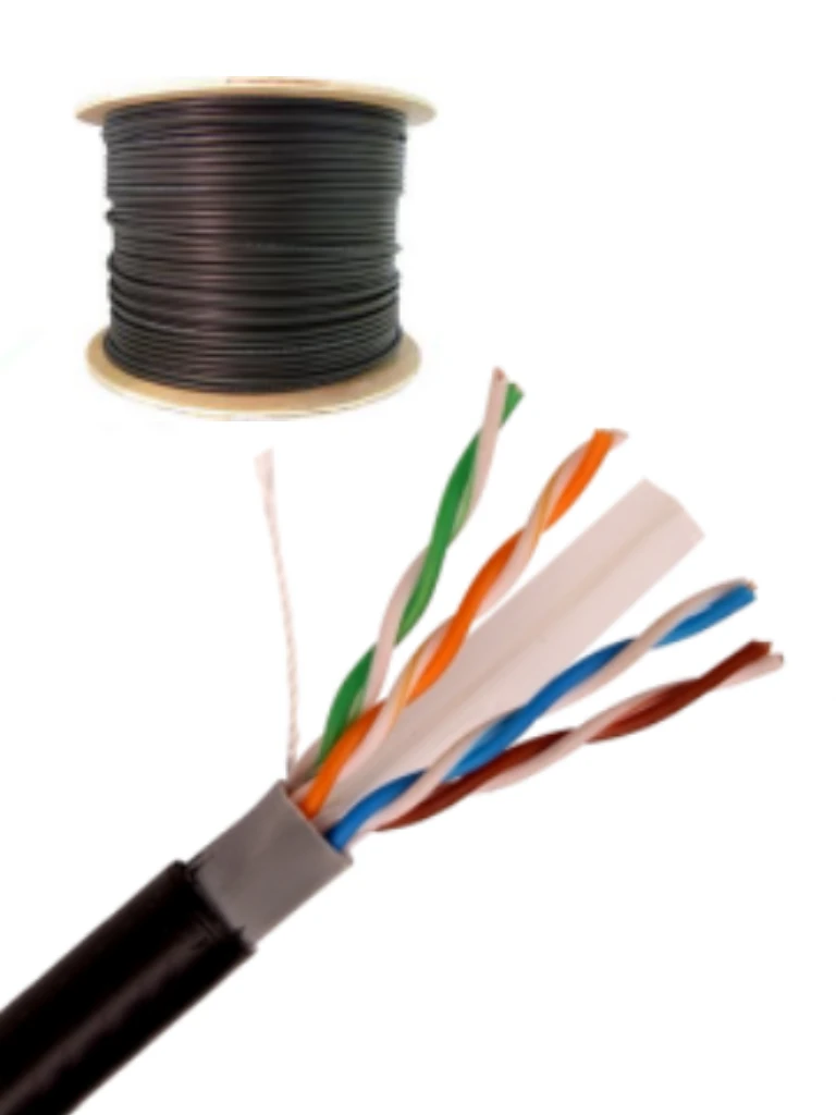 SAXXON OUTPCAT6CCAEXT- CABLE UTP CCA DE 305M/ CATEGORIA 6/ EXTERIOR/ DOBLE FORRO/ COLOR NEGRO-Cable-SAXXON-Bsai Seguridad & Controles