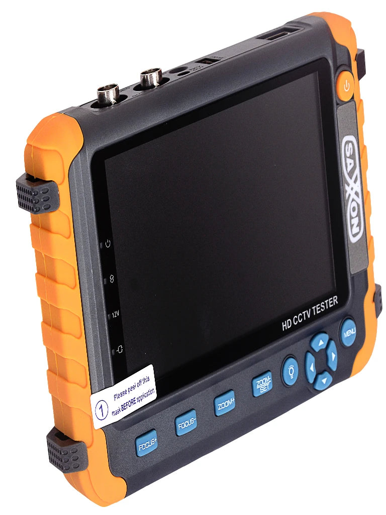 SAXXON TES08MC- PROBADOR DE VIDEO HASTA 4K/ CVI/ TVI/ AHD/ PANTALLA DE 5 PULGADAS/ ENTRADA HDMI/ 2 BATERIAS 2.6AH/ VOLTAJE DE SALIDA 12V A 1 AMPERE-Probadores de Video-SAXXON-Bsai Seguridad & Controles