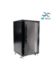 SBETECH GNL20URP600 GABINETE DE PISO DE 20UR DE ALTO CON PUERTA DE CRISTAL.-Gabinetes Piso / Pared-SBE TECH-Bsai Seguridad & Controles