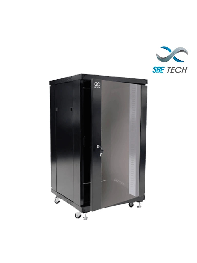 SBETECH GNL20URP600 GABINETE DE PISO DE 20UR DE ALTO CON PUERTA DE CRISTAL.-Gabinetes Piso / Pared-SBE TECH-Bsai Seguridad & Controles