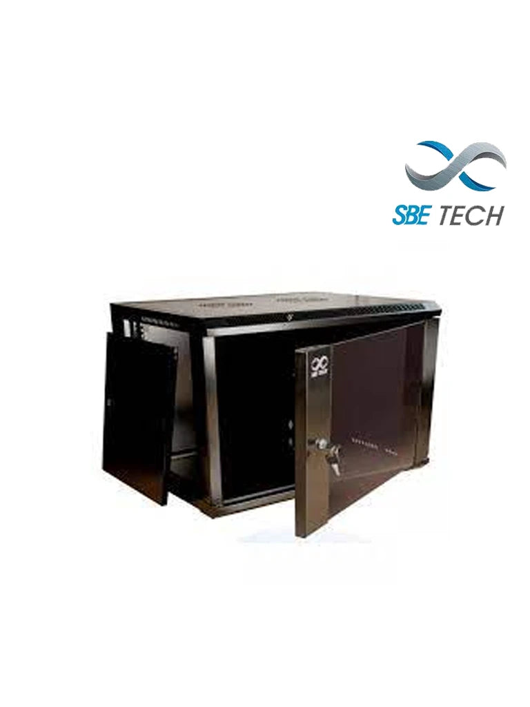 SBETECH GNLPAR9UR- GABINETE DE PARED / 9 UR / PROFUNDIDAD 450 MM / PUERTA DELANTERA DE CRISTAL TEMPLADO-Gabinetes Piso / Pared-SBE TECH-Bsai Seguridad & Controles