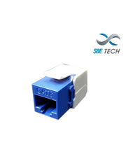 SBETECH JACKC6BL- MODULO JACK KEYSTONE RJ45 / 8 HILOS / CAT 6 / COMPATIBLE CON CALIBRES AWG 22-26 / COLOR AZUL-Jacks y Plugs-SBE TECH-Bsai Seguridad & Controles