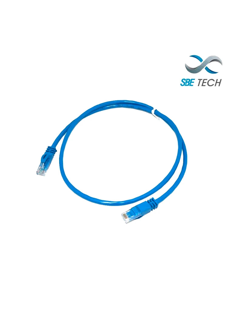 SBETECH PCC630MBL - CABLE DE PARCHEO CAT 6 COLOR AZUL DE 3 METROS/ BOTA INYECTADA Y MOLDEADA-Patch Cord / Latiguillo-SBE TECH-Bsai Seguridad & Controles
