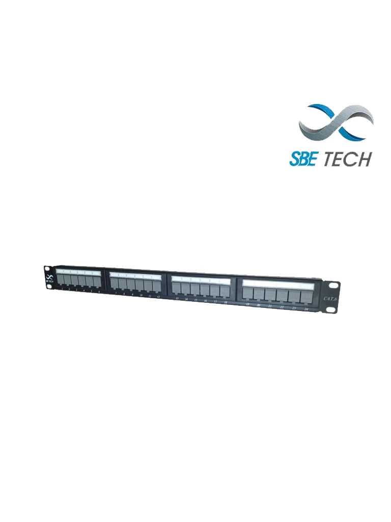 SBETECH PPC624P - PANEL DE PARCHEO CATEGORÍA 6/ 24 PUERTOS-Patch Panel-SBE TECH-Bsai Seguridad & Controles