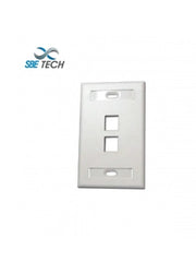 SBETECH SBE-2517-2P-WT - PLACA DE PARED DE 2 PUERTO COLOR BLANCO-Faceplate Y Cajas Universales-SBE TECH-Bsai Seguridad & Controles