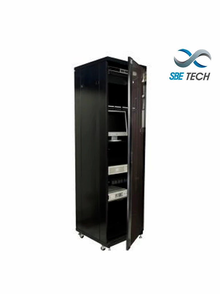SBETECH SBE-GNL42URP600 - GABINETE DE PISO / 42 UR / PUERTA DE CRISTAL / PROFUNDIDAD 600 MM-Gabinetes Piso / Pared-SBE TECH-Bsai Seguridad & Controles
