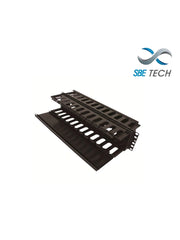 SBETECH SBE-OH2URD - ORGANIZADOR DE CABLE HORIZONTAL PARA RACK / DOBLE LADO/ 19 PULGADAS/ BASE METALICA/ 2UR-Organizadores-SBE TECH-Bsai Seguridad & Controles