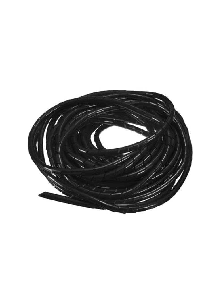 SBETECH SBEESPN6 - Organizador de cables / Espiral / Negro / 1/4" / 10 Metros / Rollo-Organización y fijación de cables-SBE TECH-Bsai Seguridad & Controles