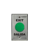 SEC SD7201GCPE1Q - PLACA CON BOTÓN PARA PRESIONAR DE COLOR VERDE DE SALIDA. "EXIT" Y "SALIDA," SPDT-Tarjetas y Botones-SECO-LARM-Bsai Seguridad & Controles
