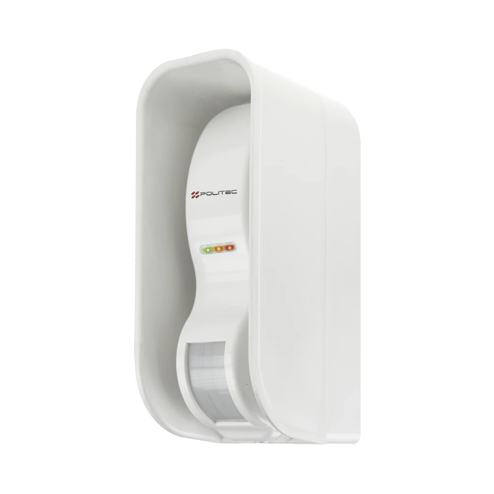 SENSOR PASIVO DE EXTERIOR PARA INTRUSIÓN UNIVERSAL /100% INALAMBRICO / CON MICROONDA ACTIVA LAS 24HRS /CERO CABLES /DETECCIÓN DE 1-10 MTS/ 3 AÑOS DE DURACIÓN DE BATERIA/LISTO PARA INSTALAR-Detectores / Sensores-POLITEC-Bsai Seguridad & Controles