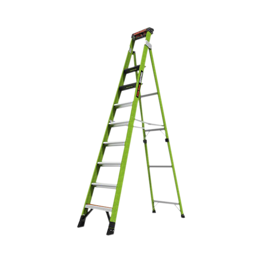 ESCALERA DE 3.05 M CAPACIDAD MÁXIMA DE 170 KG, INCLINADA, DE FIBRA DE VIDRIO CON ALMOHADILLA DE PARED GIRATORIA.-Herramientas-Little Giant Ladder Systems-SENTINEL10-Bsai Seguridad & Controles