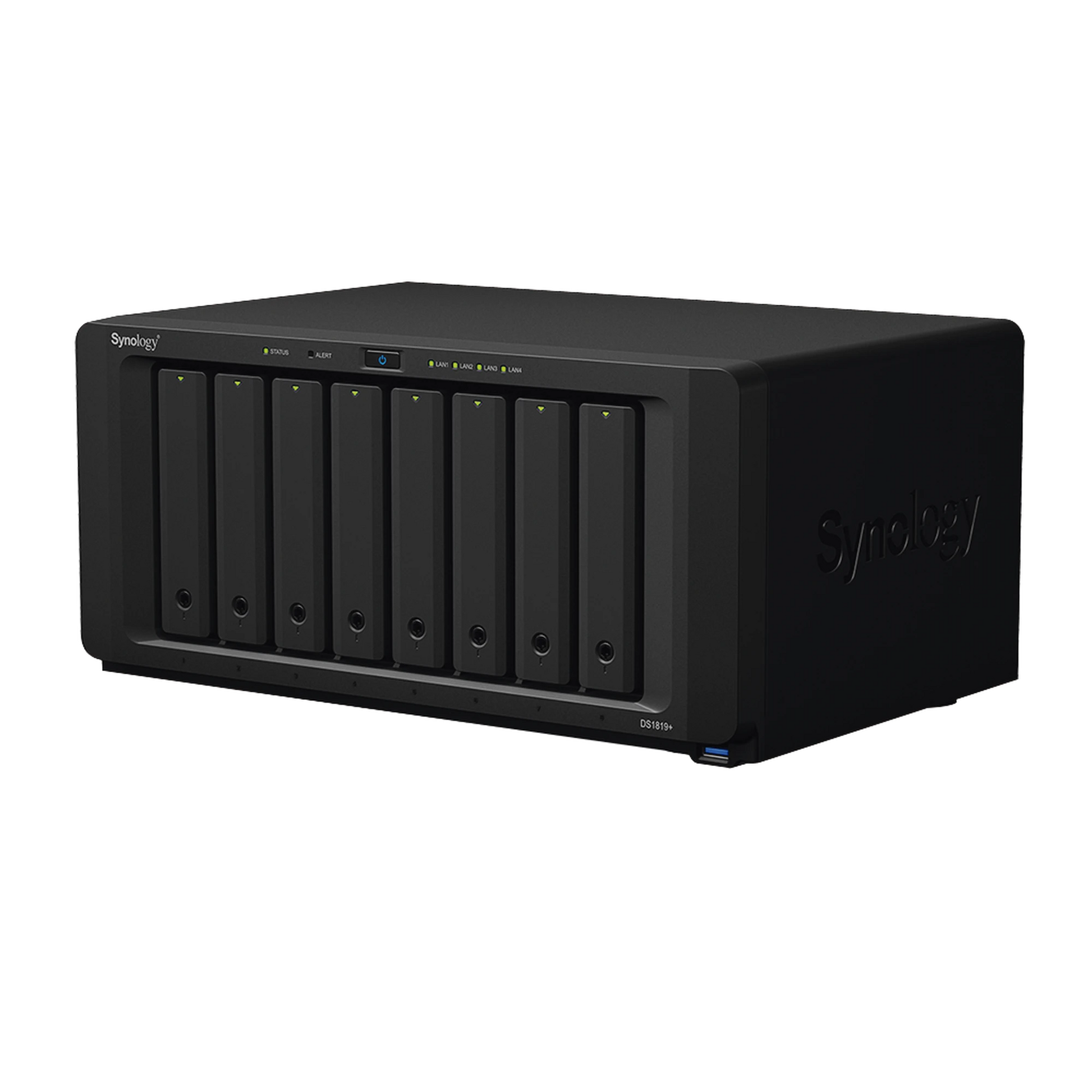 SERVIDOR NAS DE ESCRITORIO CON 8 BAHÍAS / EXPANSIBLE A 18 BAHÍAS / HASTA 252 TB / 4GB DE RAM /HASTA 40 CÁMARAS-Almacenamiento NAS-SAN-eSATA-SYNOLOGY-Bsai Seguridad & Controles