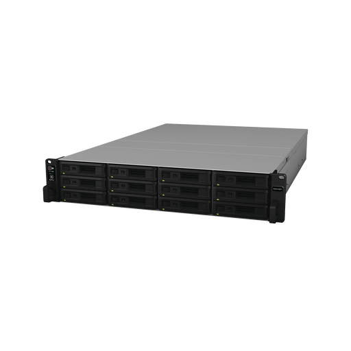 SERVIDOR NAS PARA RACK DE 12 BAHÍAS / EXPANDIBLE A 24 BAHÍAS / HASTA 288 TB / DOBLE FUENTE DE PODER-Almacenamiento NAS-SAN-eSATA-SYNOLOGY-Bsai Seguridad & Controles