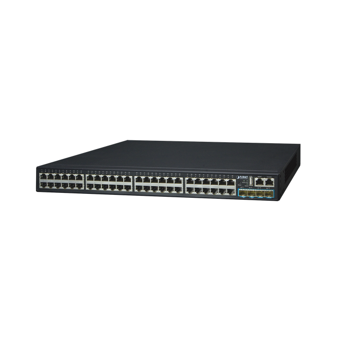 SWITCH ADMINISTRABLE STACK CAPA 3 48 PUERTOS 10/100/1000MBPS, 4 PUERTOS 10G SFP+-Switches-PLANET-SGS-6341-48T4X-Bsai Seguridad & Controles