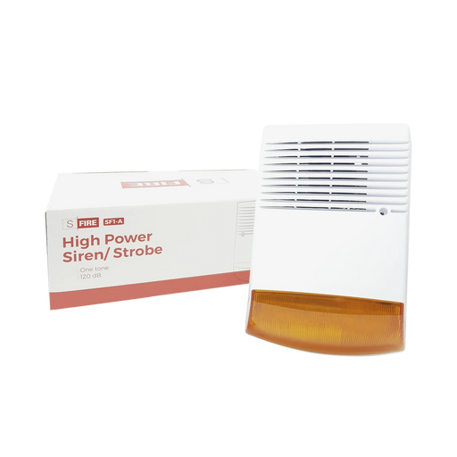 SIRENA ESTROBO / EXTERIOR/ 120DB / LUZ INTERMITENTE / IP55-Sirenas-SFIRE-Bsai Seguridad & Controles