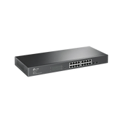 SMART SWITCH ADMINISTRABLE CAPA 2, 16 PUERTOS 10/100/1000 MBPS + 2 PUERTOS SFP-Switches-TP-LINK-Bsai Seguridad & Controles