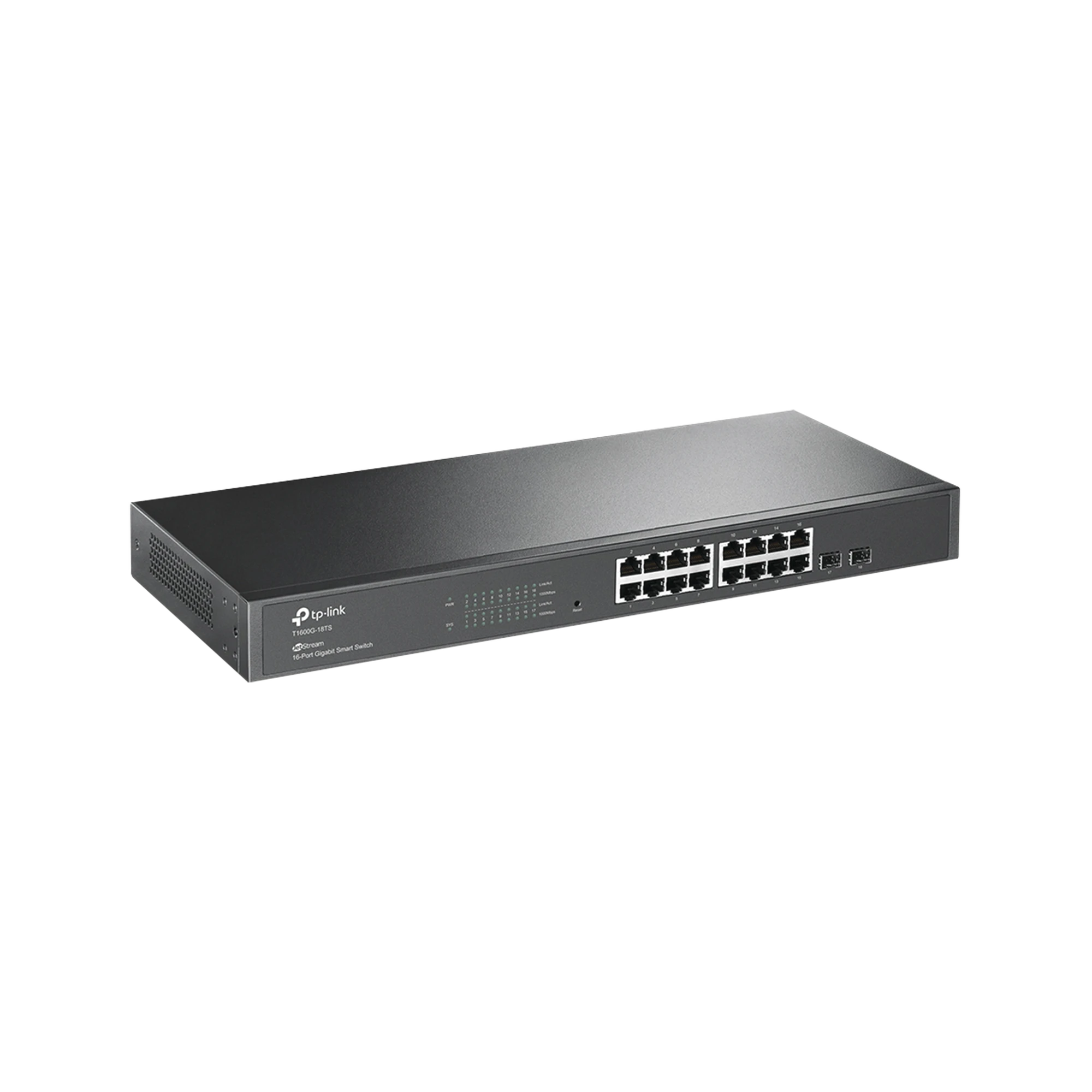 SMART SWITCH ADMINISTRABLE CAPA 2, 16 PUERTOS 10/100/1000 MBPS + 2 PUERTOS SFP-Switches-TP-LINK-Bsai Seguridad & Controles