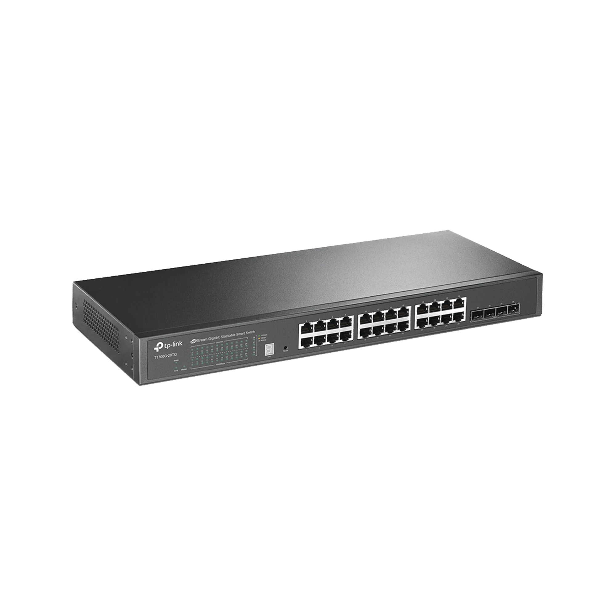 SMART SWITCH JETSTREAM APILABLE GIGABIT ADMINISTRABLE CAPA 2, 24 PUERTOS 10/100/1000 MBPS + 4 PUERTOS SFP+-Switches-TP-LINK-Bsai Seguridad & Controles