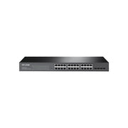 SMART SWITCH JETSTREAM GIGABIT ADMINISTRABLE CAPA 2, 24 PUERTOS 10/100/1000 MBPS + 4 PUERTOS SFP-Switches-TP-LINK-Bsai Seguridad & Controles