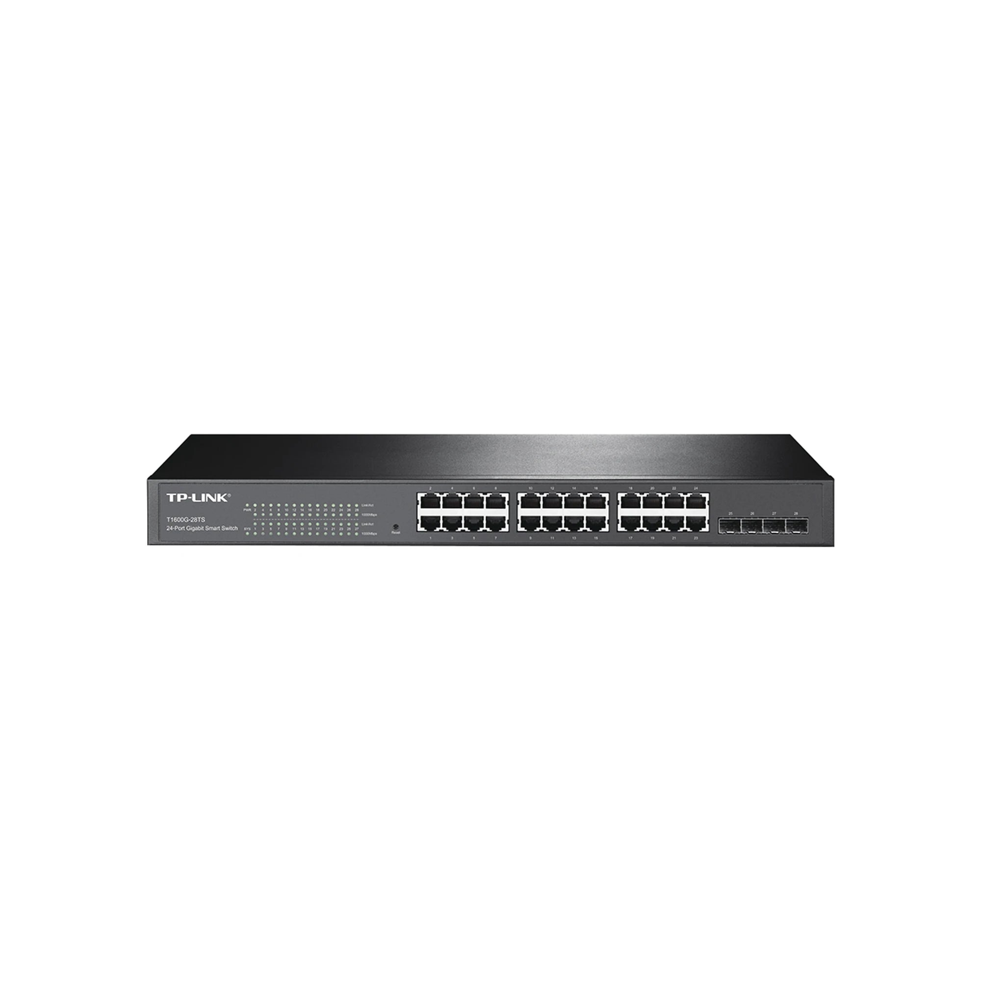SMART SWITCH JETSTREAM GIGABIT ADMINISTRABLE CAPA 2, 24 PUERTOS 10/100/1000 MBPS + 4 PUERTOS SFP-Switches-TP-LINK-Bsai Seguridad & Controles