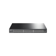 SMART SWITCH JETSTREAM POE+ ADMINISTRABLE CAPA 2, 48 PUERTOS 10/100/1000 MBPS + 4 PUERTOS SFP 384 W-Switches PoE-TP-LINK-Bsai Seguridad & Controles