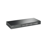 SMART SWITCH POE+ ADMINISTRABLE CAPA 2, 24 PUERTOS 10/100 MBPS, 4 PUERTOS 10/100/1000 MBPS + 2 PUERTOS SFP COMBO, 192 W-Switches PoE-TP-LINK-Bsai Seguridad & Controles
