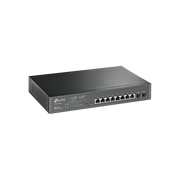 SMART SWITCH POE+ JETSTREAM ADMINISTRABLE CAPA 2, 8 PUERTOS 10/100/1000 MBPS + 2 PUERTOS SFP 116 W-Switches-TP-LINK-Bsai Seguridad & Controles