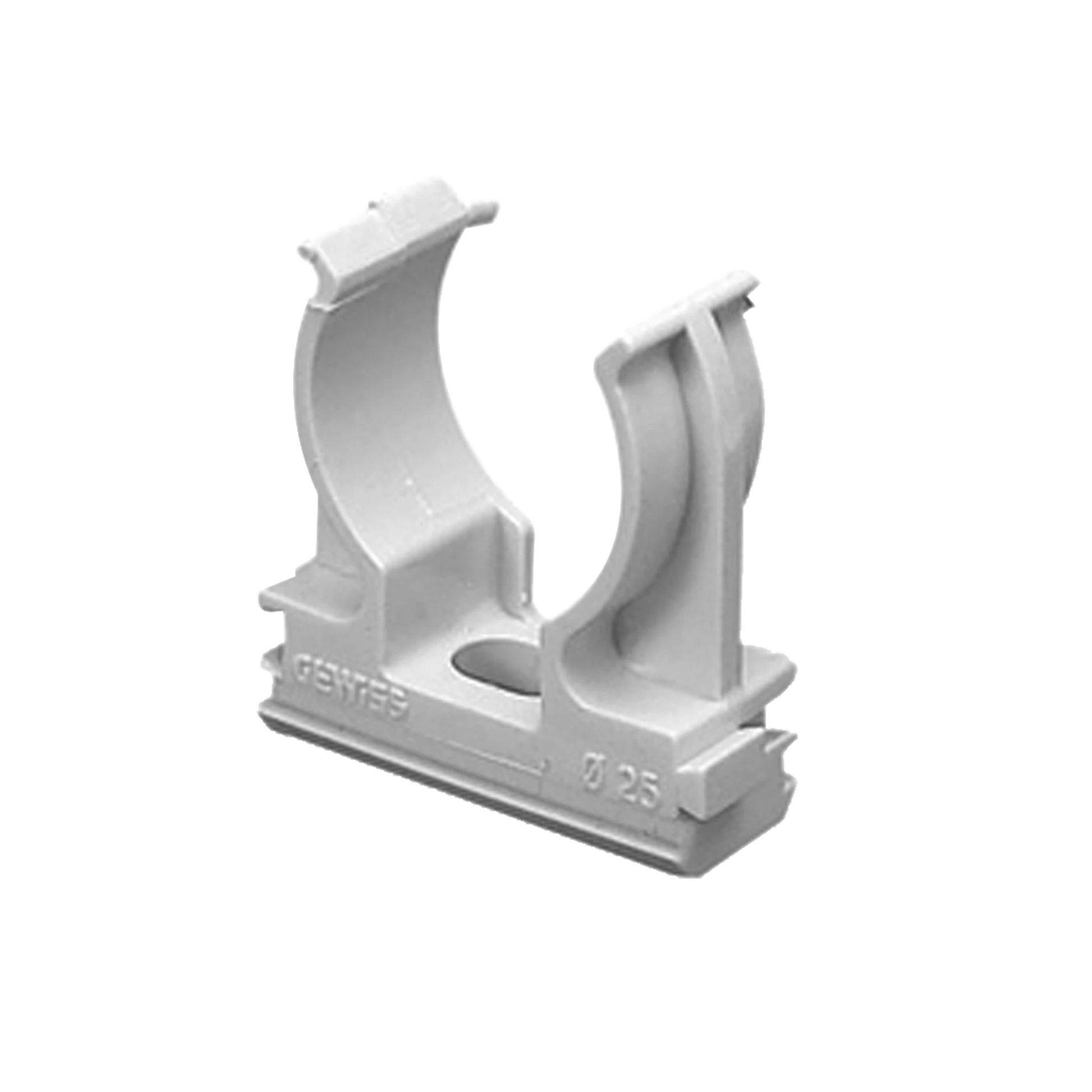 SOPORTE DE PRESIÓN (ABRAZADERA), PVC AUTO-EXTINGUIBLE, ABIERTO PARA TUBERÍA DE 50 MM (2")-Tuberia PVC / Registros PVC-GEWISS-Bsai Seguridad & Controles
