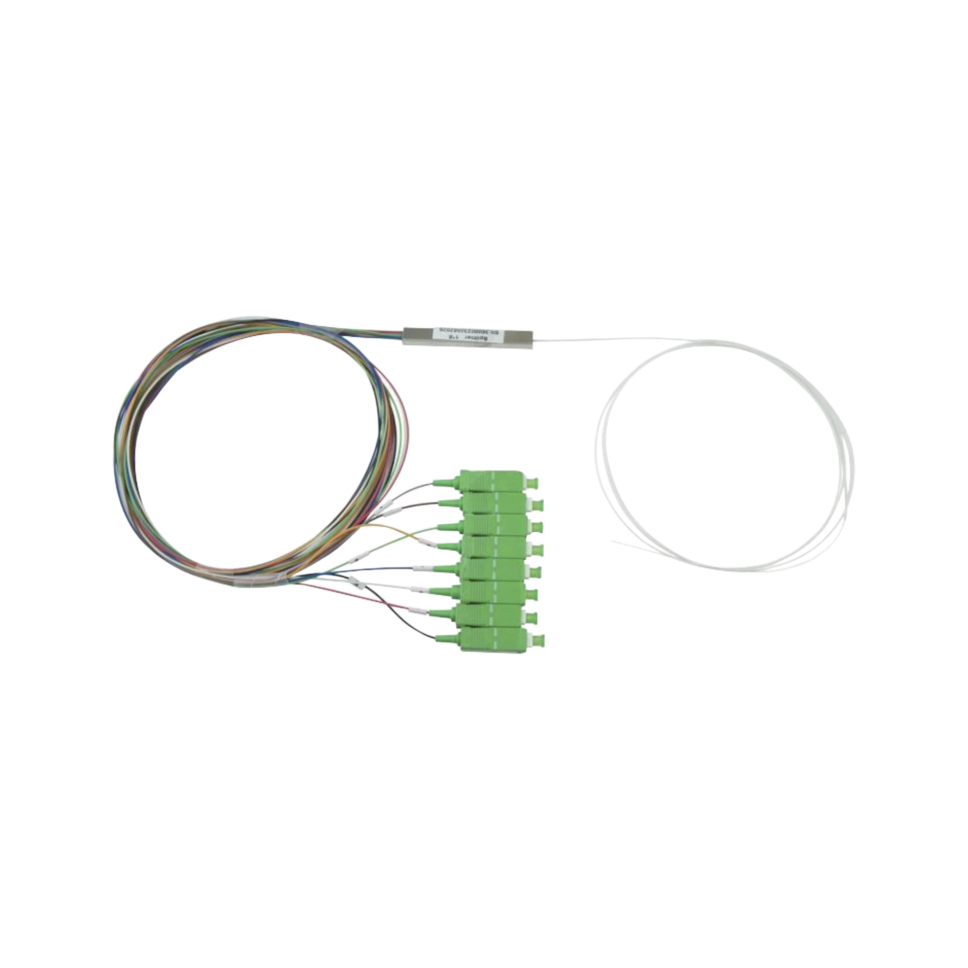 SPLITTER (DIVISOR OPTICO) TIPO PLC, DE 1X8, CON CONECTORES SC/APC DE SALIDA-Distribuidores de Fibra Optica-FIBERHOME-Bsai Seguridad & Controles