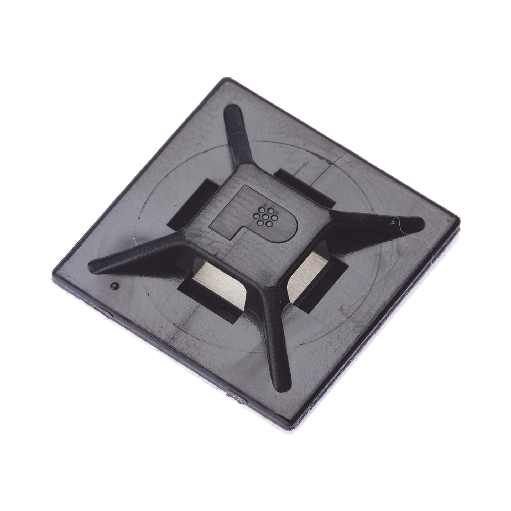 SUJETADOR PARA CABLE CON CINCHOS, DE 4 VIAS, CON ADHESIVO ACRILICO, 25.4 X 25.4MM (1IN X 1IN), COLOR NEGRO, USO EN EXTERIOR, 1 PIEZA-Canaletas-PANDUIT-Bsai Seguridad & Controles