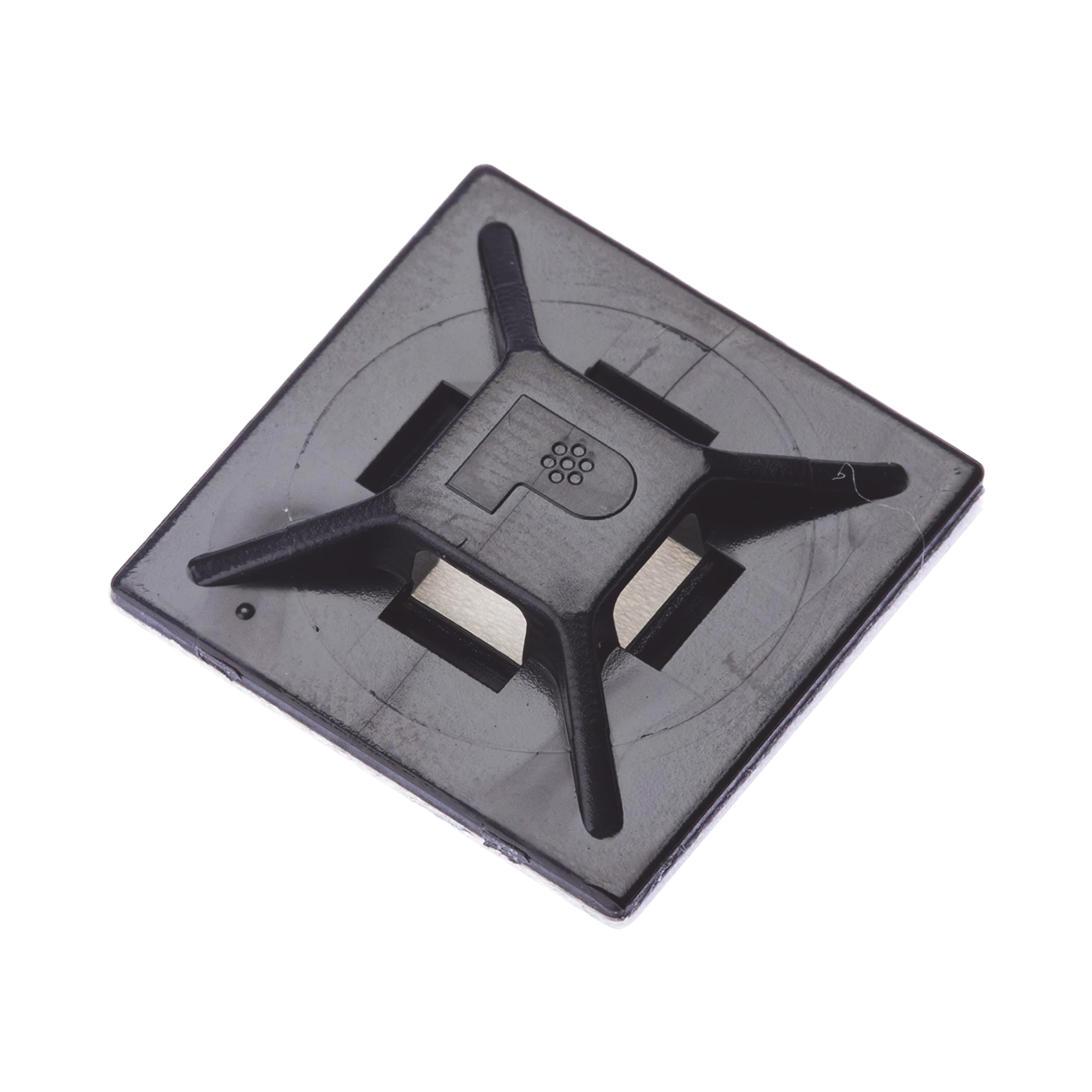 SUJETADOR PARA CABLE CON CINCHOS, DE 4 VIAS, CON ADHESIVO ACRILICO, 25.4 X 25.4MM (1IN X 1IN), COLOR NEGRO, USO EN EXTERIOR, 1 PIEZA-Canaletas-PANDUIT-Bsai Seguridad & Controles