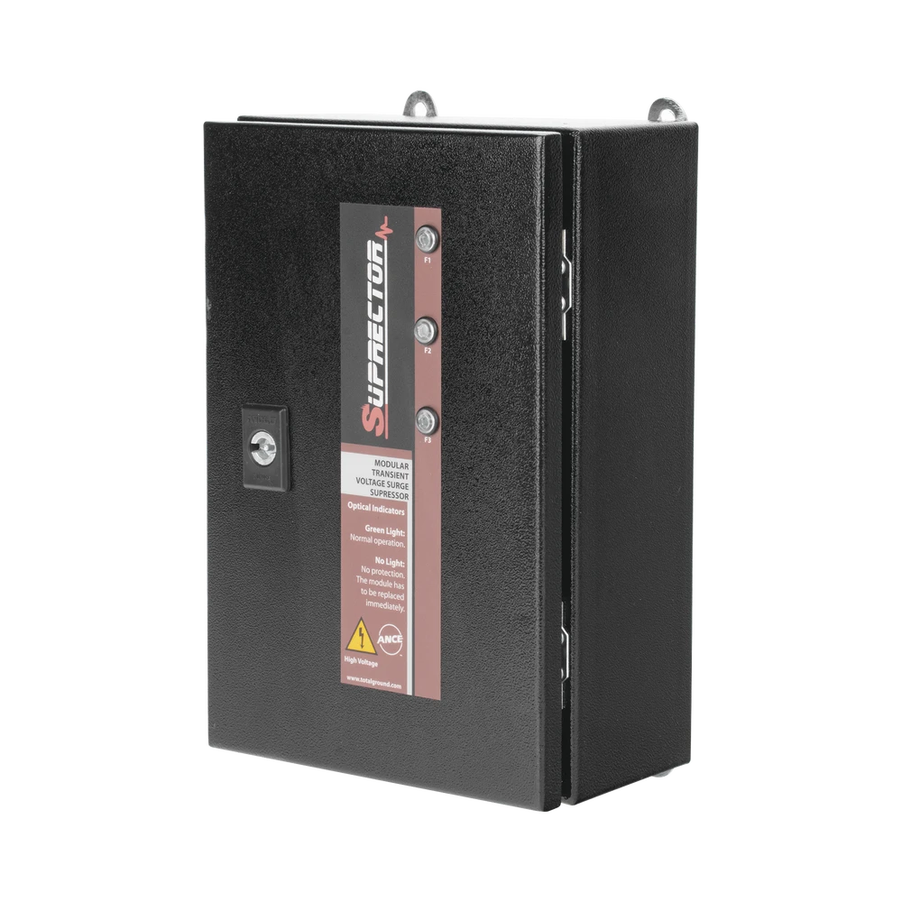 SUPRESOR DE PICO CLASE B CON VOLTAJE DE OPERACIÓN 127/220 VCA, 3 FASES, 120 KA-Protección contra Descargas-TOTAL GROUND-Bsai Seguridad & Controles
