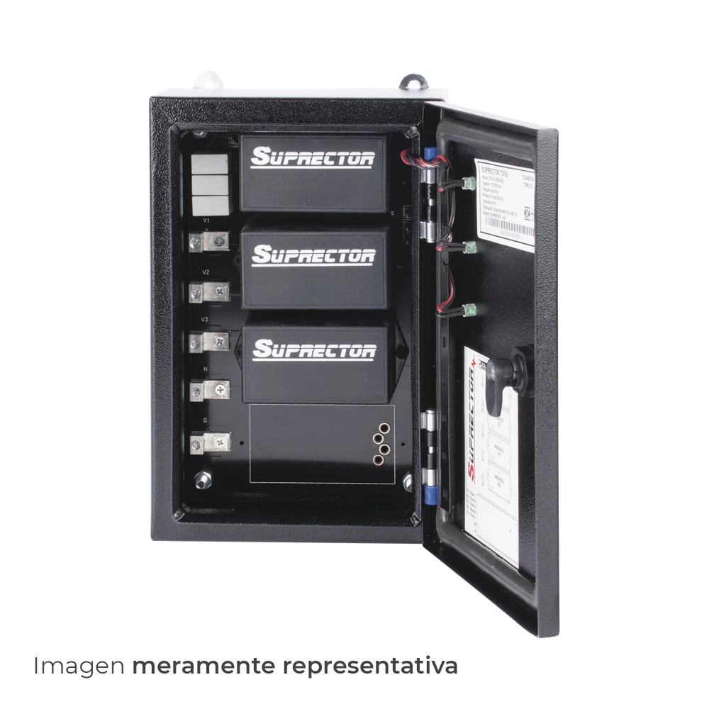 SUPRESOR DE PICO CLASE B CON VOLTAJE DE OPERACIÓN 127/220 VCA, 3 FASES, 120 KA-Protección contra Descargas-TOTAL GROUND-Bsai Seguridad & Controles