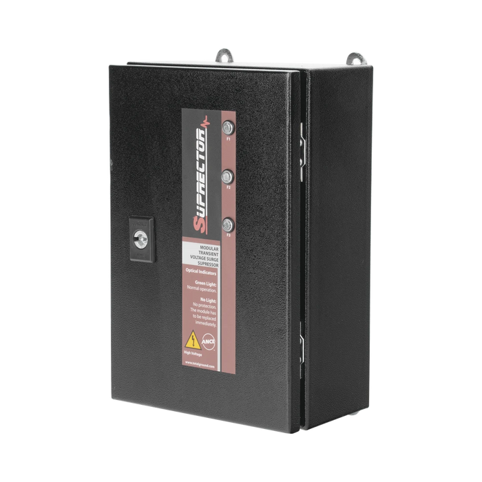 SUPRESOR DE PICO CLASE B CON VOLTAJE DE OPERACIÓN 127/220 VCA, 3 FASES, 80 KA-Protección contra Descargas-TOTAL GROUND-Bsai Seguridad & Controles