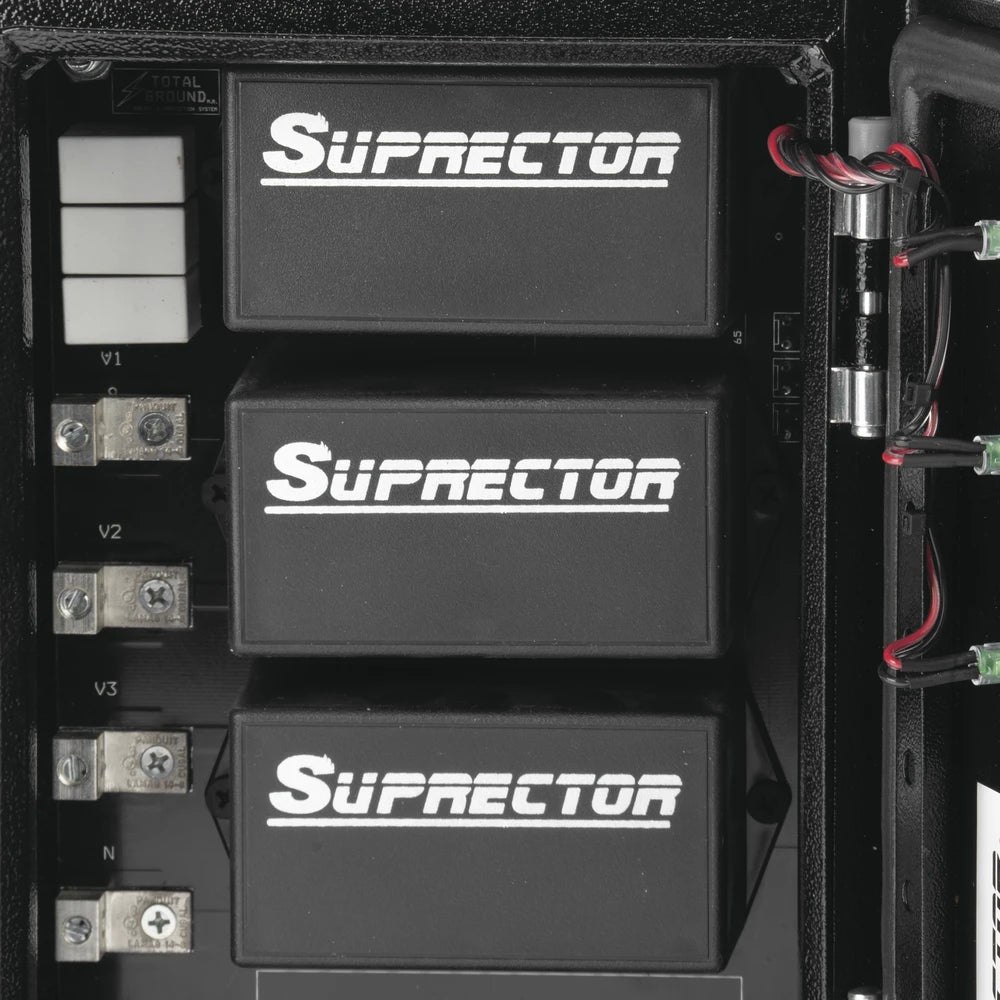 SUPRESOR DE PICO CLASE B CON VOLTAJE DE OPERACIÓN 127/220 VCA, 3 FASES, 80 KA-Protección contra Descargas-TOTAL GROUND-Bsai Seguridad & Controles