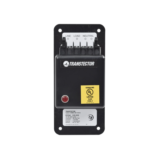 SUPRESOR DE PICOS DE 120 VAC A 15 AMP, CON FUSIBLE INTERNO, TECNOLOGIA SASD (1101-010)-Protección contra Descargas-TRANSTECTOR-Bsai Seguridad & Controles