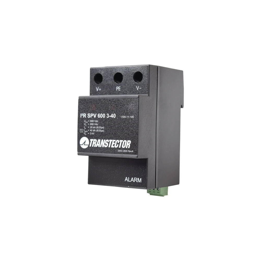 SUPRESOR DE SOBRETENSIONES A 600 VDC TIPO 2 EN MONTAJE DIN RAIL-Protección contra Descargas-TRANSTECTOR-Bsai Seguridad & Controles