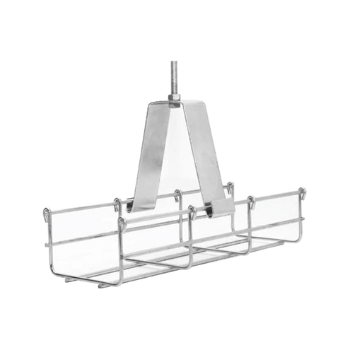 SUSPENSIÓN CONJUNTO 100 MM, PARA MONTAR LA CHAROLA DESDE EL TECHO, CON ACABADO ELECTRO ZINC PARA VARILLA DE 1/4, 5/16 Y 3/8-Montajes Charola-CHAROFIL-Bsai Seguridad & Controles