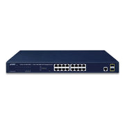 SWITCH ADMINISTRABLE CAPA 2 DE 16 PUERTOS 10/100/1000T + 2 PUERTOS SFP 100/1000X-Switches-PLANET-Bsai Seguridad & Controles