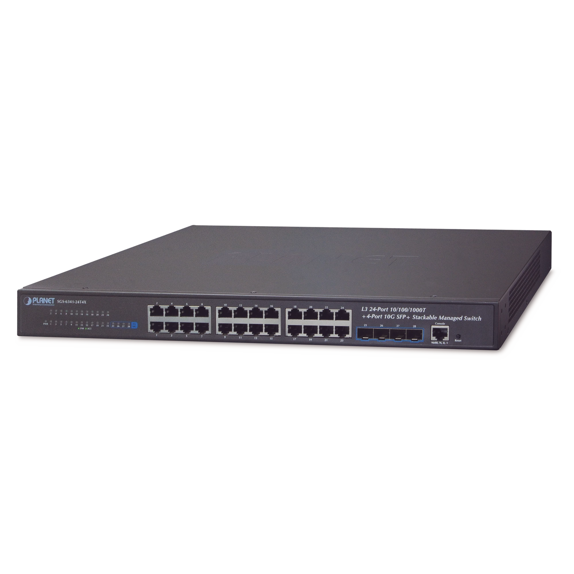 SWITCH ADMINISTRABLE CAPA 3, 24-PUERTOS 10/100/1000T + 4-PUERTOS 10G SFP+, APILABLE-Switches-PLANET-Bsai Seguridad & Controles
