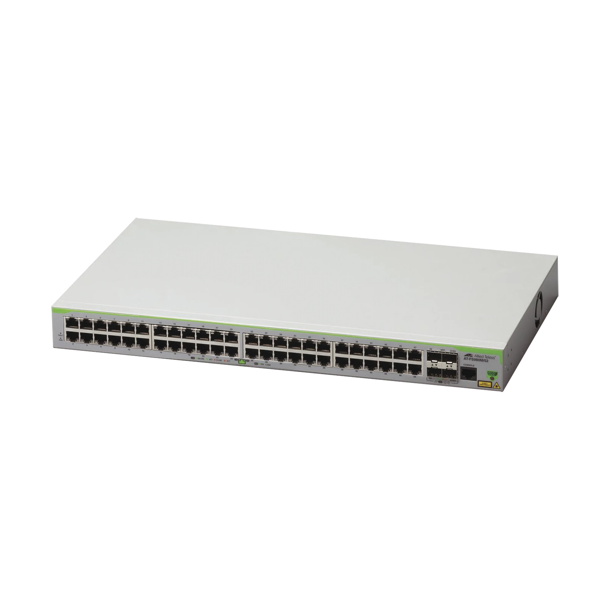 SWITCH ADMINISTRABLE CENTRECOM FS980M, CAPA 3 DE 48 PUERTOS 10/100 MBPS + 4 PUERTOS SFP-Switches-ALLIED TELESIS-Bsai Seguridad & Controles