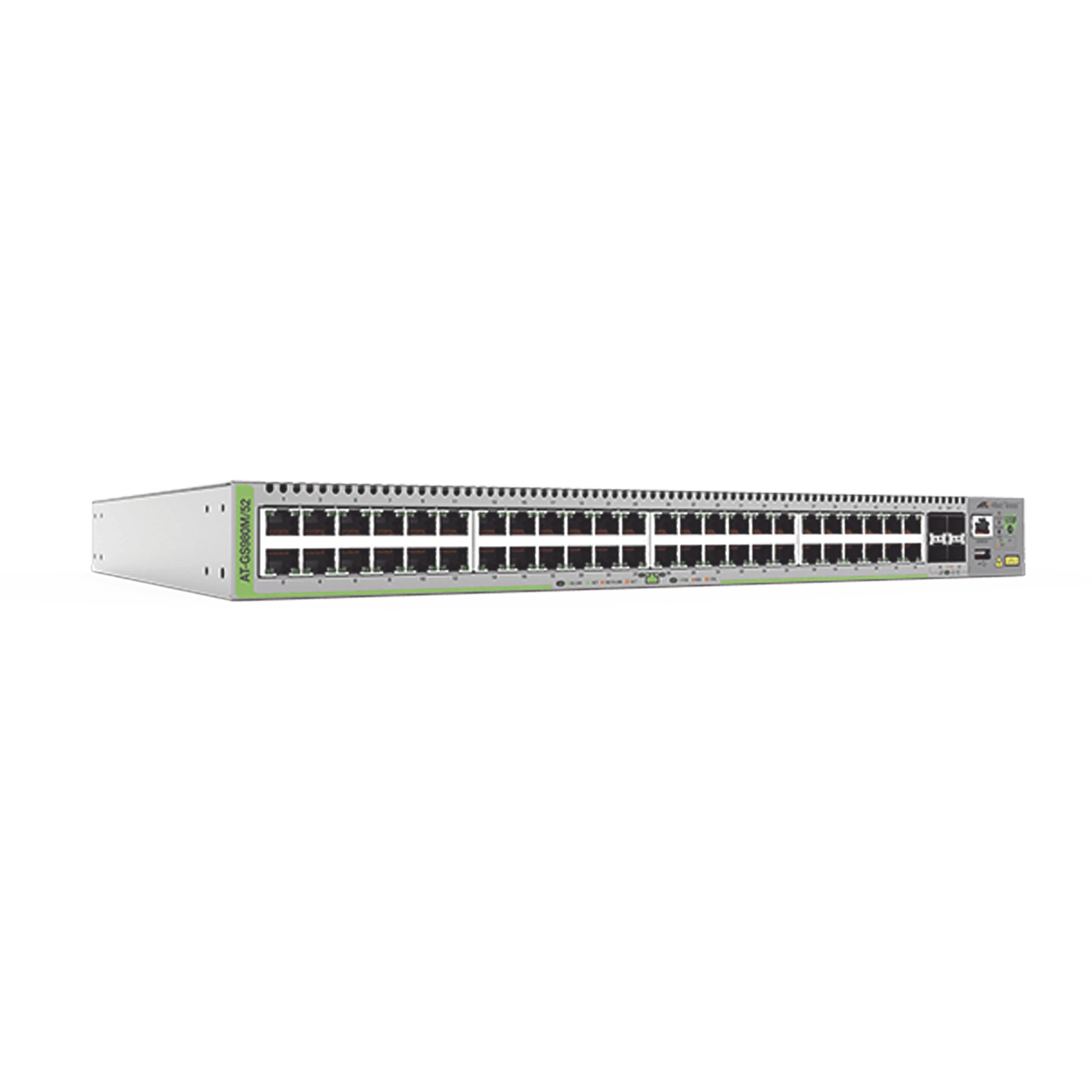 SWITCH ADMINISTRABLE CENTRECOM GS980M, CAPA 3 DE 48 PUERTOS 10/100/1000MBPS + 4 SFP GIGABIT-Switches-ALLIED TELESIS-Bsai Seguridad & Controles