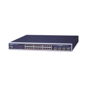 SWITCH ADMINISTRABLE L2+ DE 24 PUERTOS 10/100/1000T POE+ CON 4 PUERTOS COMBO TP/SFP GIGABIT-Switches PoE-PLANET-Bsai Seguridad & Controles