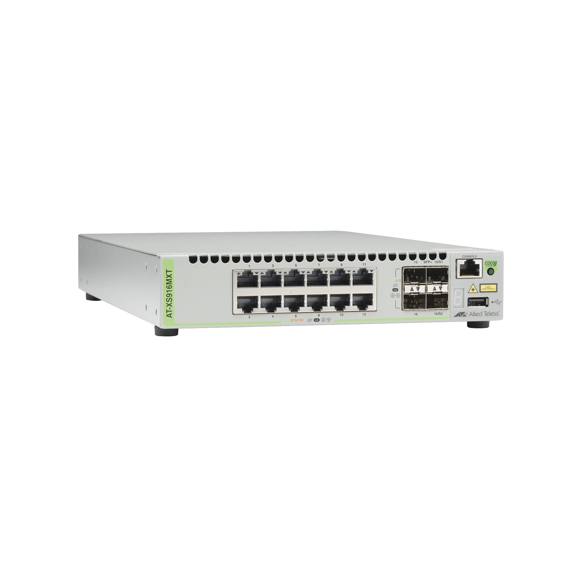 SWITCH CAPA 3 STACKEABLE 10 GIGABIT , 12 PUERTOS 100/1000/10G BASE-T (RJ-45) Y 4 PUERTOS SFP/SFP+ 10G-Switches-ALLIED TELESIS-Bsai Seguridad & Controles