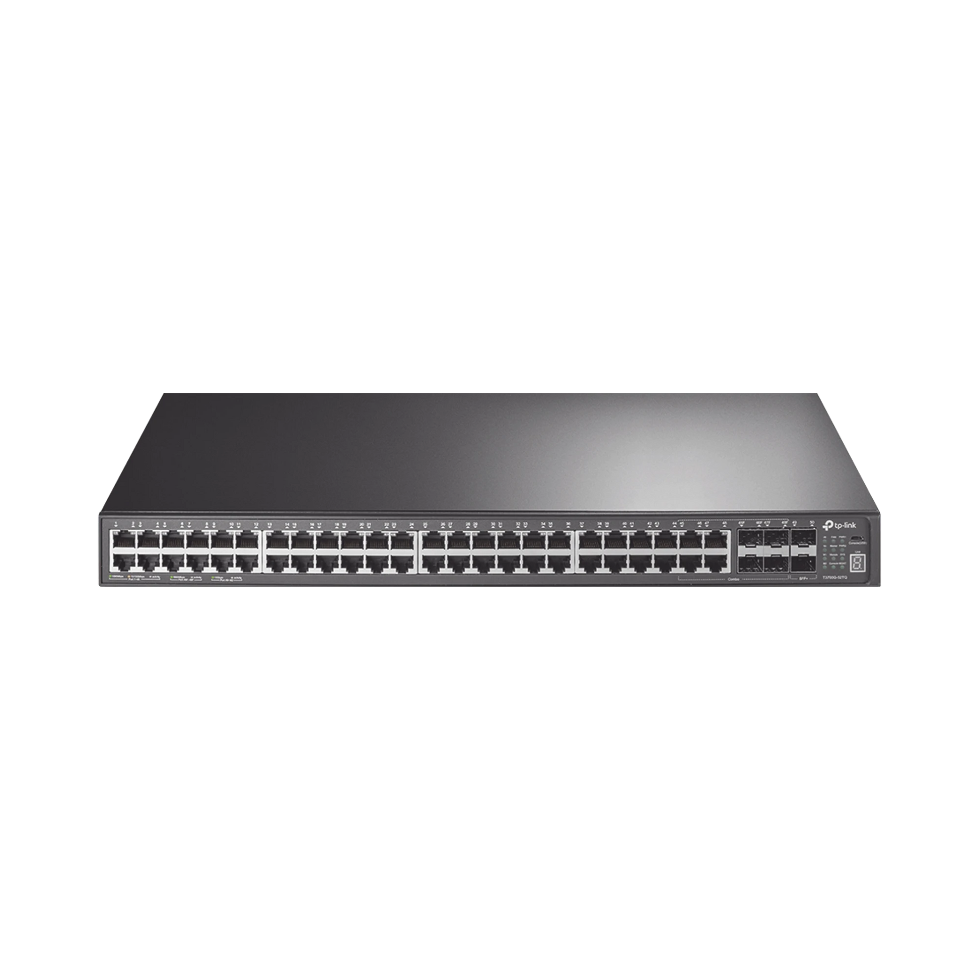 SWITCH CORE JETSTREAM ADMINISTRABLE CAPA 3, 48 PUERTOS RJ45 GIGABIT, 4 PUERTOS SFP, HASTA 4 RANURAS SFP+, APILAMIENTO DE HASTA 8-Switches-TP-LINK-Bsai Seguridad & Controles