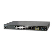 SWITCH DE ACCESO STACK CAPA 2+ DE 24 PUERTOS + 4 COMPARTIDOS TP/SFP + 2 PUERTOS 10G SFP+ STACK-Switches-PLANET-Bsai Seguridad & Controles