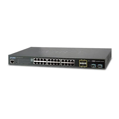SWITCH DE ACCESO STACK CAPA 2+ DE 24 PUERTOS + 4 COMPARTIDOS TP/SFP + 2 PUERTOS 10G SFP+ STACK-Switches-PLANET-Bsai Seguridad & Controles