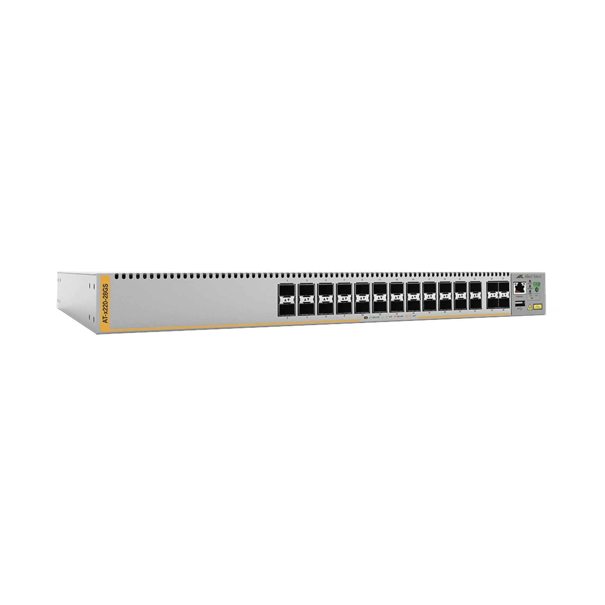 SWITCH DE FIBRA ÓPTICA CAPA 3, 28 PUERTOS 100/1000X SFP GIGABIT-Switches-ALLIED TELESIS-Bsai Seguridad & Controles